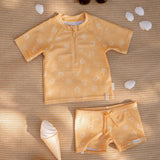 Little Dutch Zwemshirt Korte Mouwen Seashells Sunny Yellow