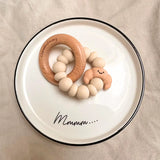 Chewies & More Bijtring/Rammelaar Mini Croissant Linnen
