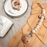 Chewies & More Siliconen Speenkoord Croissant Beige