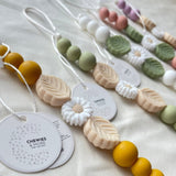 Chewies & More Siliconen Speenkoord Daisy Oker