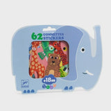 Djeco 62 Stickers Voor Peuters - Wilde Dieren
