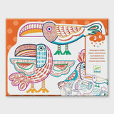 Djeco Magisch Kleuren 3-6 Jaar - Wilde Dierenfamilies