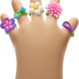 Hey Clay Bijoux Ringen Bloemen - 3 Potjes