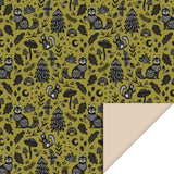 HOP Inpakpapier - Nature Animals Olive / Beige