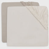 Jollein 2-Pack Hoeslaken Jersey Oatmeal/Sand