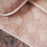 Jollein Badcape Badstof 75x75cm - Miffy Jacquard Wild Rose