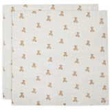 Jollein Hydrofiele Doek Large 115x115cm - 2 Stuks - Teddy Bear