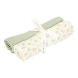Little Dutch 2-Pack Swaddle 70x70cm - Blueberry Leaves / Sage
