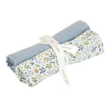Little Dutch 2-Pack Swaddle 70x70cm - Forest Adventures / Denim Blue
