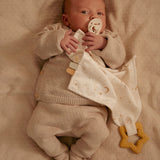 Little Dutch Gebreide Broek Met Voetjes Soft Beige