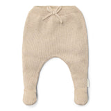 Little Dutch Gebreide Broek Met Voetjes Soft Beige