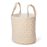 Little Dutch Opbergmand Reversible Groot - Pure Soft Beige Stripe
