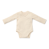 Little Dutch Overslagromper Streep Soft Beige