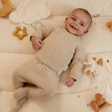 Little Dutch Gebreid Vestje Met Overslag Soft Beige