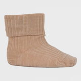 MP Denmark Wollen Sokken Rib - Camel Melange