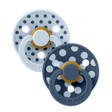 BIBS x Studio Polka 2-Pack Rond Baby Blue/Steel Blue