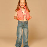Stains & Stories Girls Spijkerbroek Wide Leg Medium Blue