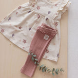 Feetje Legging Pointelle Rib Mauve - Starfish Wishes