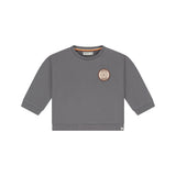 Babyface Boys Sweater Backprint - Happy Camper - Steel