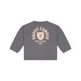 Babyface Boys Sweater Backprint - Happy Camper - Steel