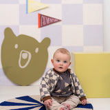 Babyface Boys Vest - Geruit - Steel
