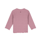 Babyface Girls Longsleeve - Gestreept - Rosewood