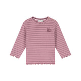 Babyface Girls Longsleeve - Gestreept - Rosewood