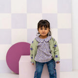 PRE-ORDER - Babyface Girls Gebreid Vestje - Blueberries