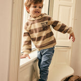 Daily7 Boys Oversized Hoodie Backprint - Striped