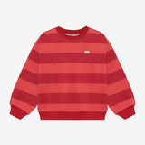 Daily7 Boys Oversized Sweater Stripe & Backprint - Red