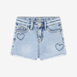 Daily7 Girls Denim Short Hartjes