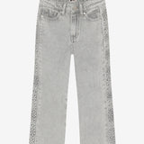 Daily7 Girls Jeans Wide Met Borduursels - Light Grey
