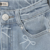 Daily7 Girls Jeans Wide Fit Strikjes - Denim Blue