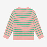 Daily7 Girls Gebreid Vest - Green/Pink