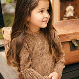 Daily7 Girls Longsleeve Velvet - Brown