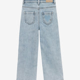 Daily7 Girls Spijkerbroek Wide Fit Hartjes Light Blue