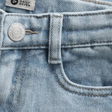 Daily7 Girls Spijkerbroek Wide Fit Hartjes Light Blue