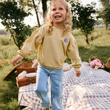 Daily7 Girls Spijkerbroek Wide Fit Hartjes Light Blue