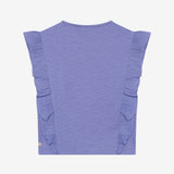 Daily7 Girls T-Shirt Ruches Blauw