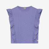 Daily7 Girls T-Shirt Ruches Blauw