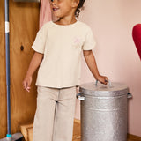 Daily7 Girls T-Shirt Backprint Sand