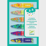 Djeco Meerkleurige Krijtjes - 6 Stuks