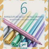Djeco Metallic Markers - 6 Stuks
