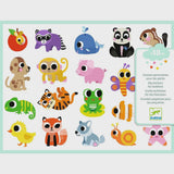 Djeco Stickers voor Peuters - Babydieren