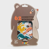 Djeco 62 Stickers Voor Peuters - Bosdieren