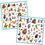 Djeco 160 Stickers - Fluffy Friends