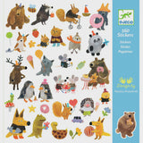 Djeco 160 Stickers - Fluffy Friends