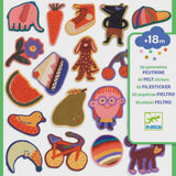 Djeco 60 Vilten Stickers - Vrolijk