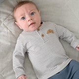 Feetje Longsleeve Streep Met Croissant - Breakfast Buddy
