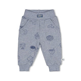 Feetje Broek Blauw Met Print - Breakfast Buddy